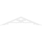 Ekena Millwork Pitch Brontes Architectural Grade PVC Gable Pediment, 72"W x 15"H x 1"P (5/12) GPP072X015X100BRO - alternate 2